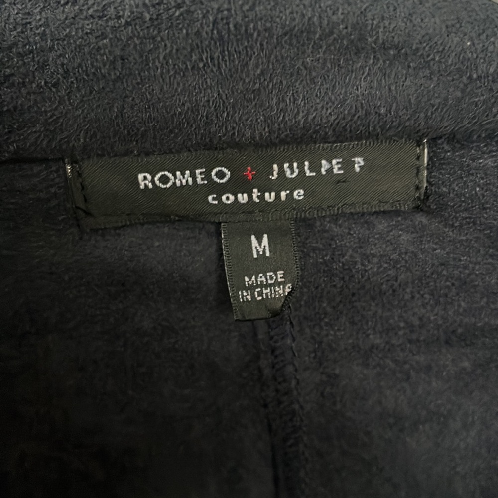 Faux Suede, Charcoal, blazer - Picture 4 of 5